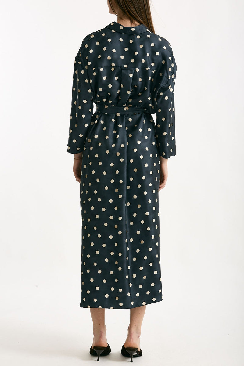 Abito in twill di seta LEVA pois donna Max mara s - 3