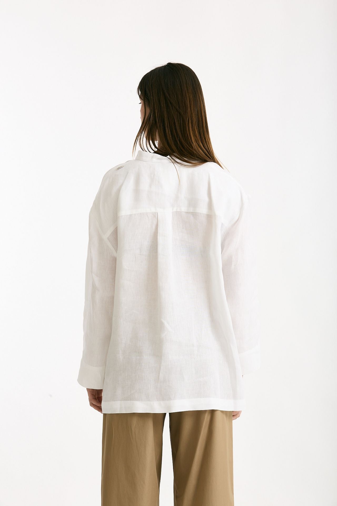 Camicia coreana CANTICO bianco donna Max mara s - 4