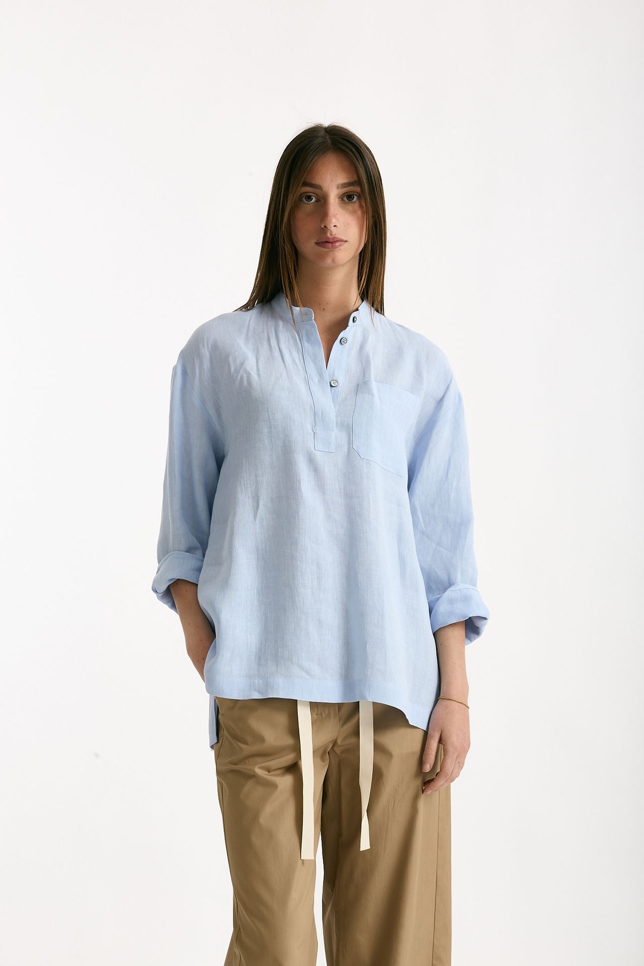 Camicia coreana CANTICO azzurro donna Max mara s - 1