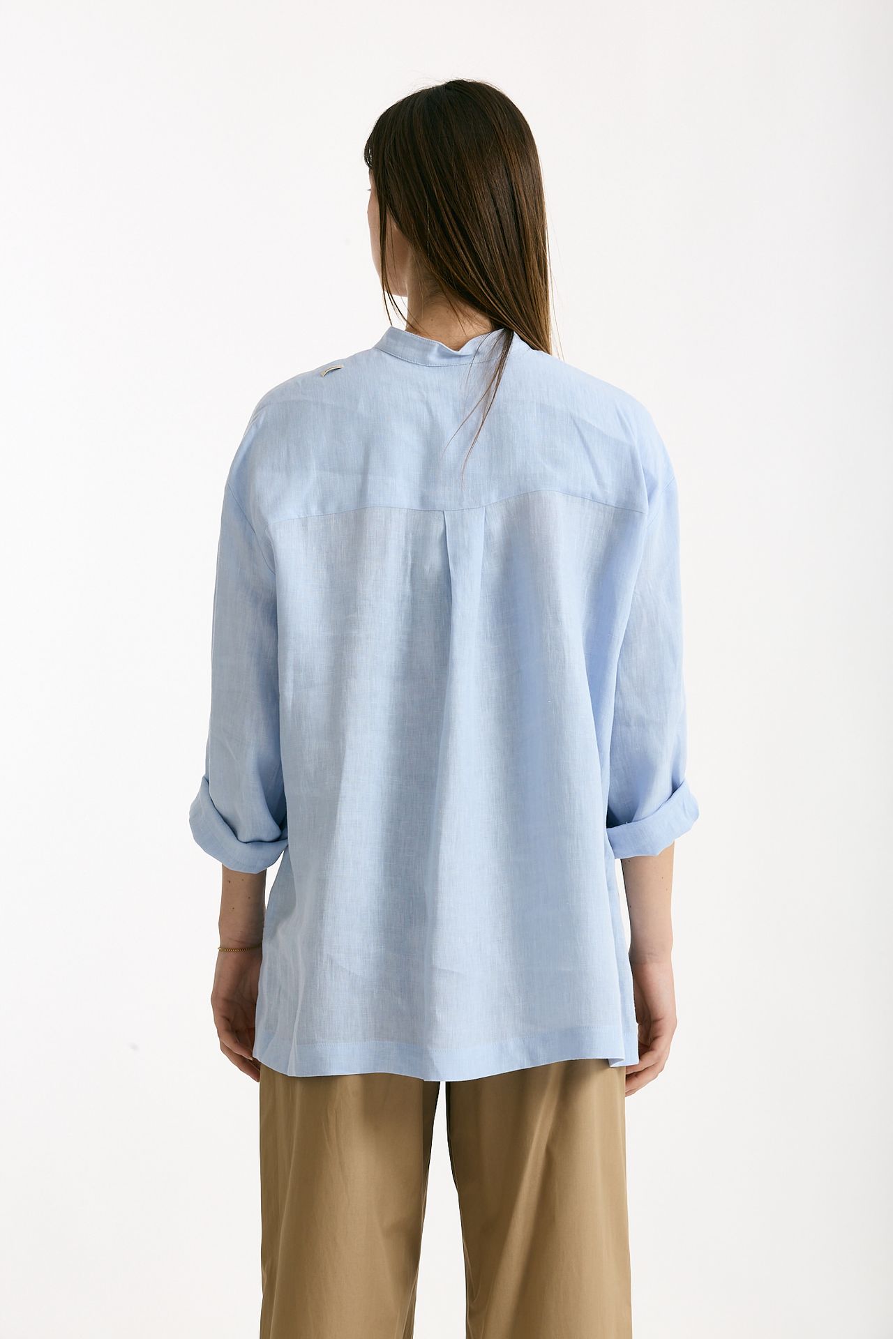 Camicia coreana CANTICO azzurro donna Max mara s - 3