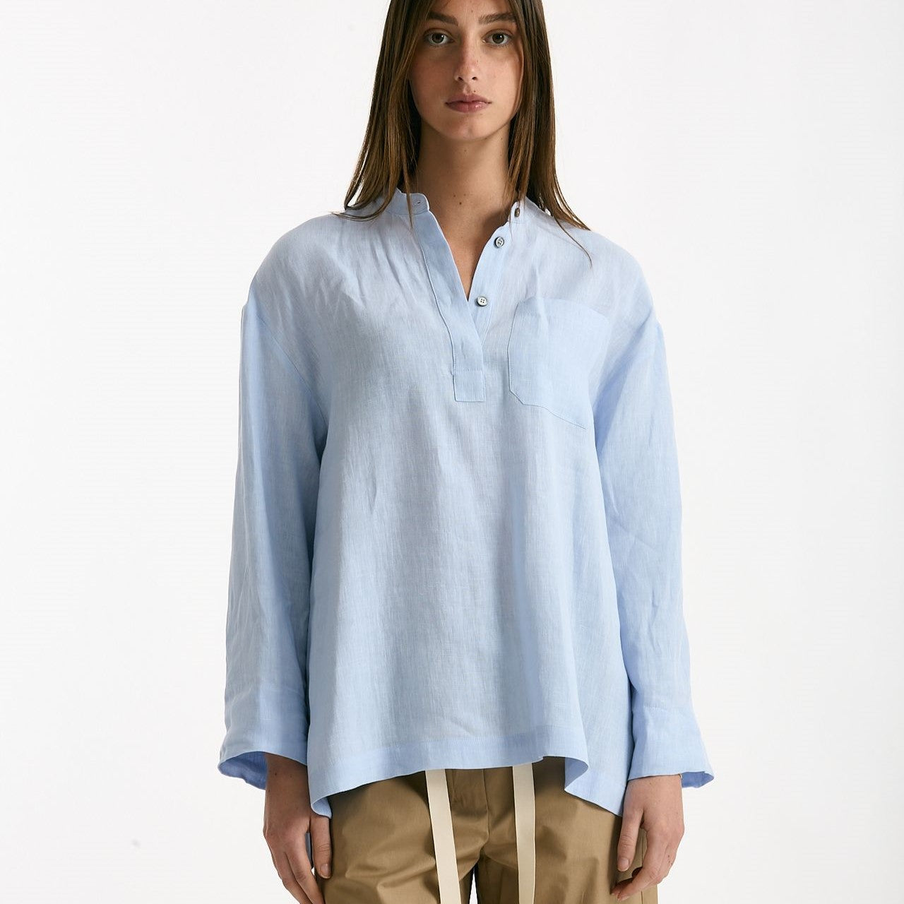 Camicia coreana CANTICO azzurro donna Max mara s - 7