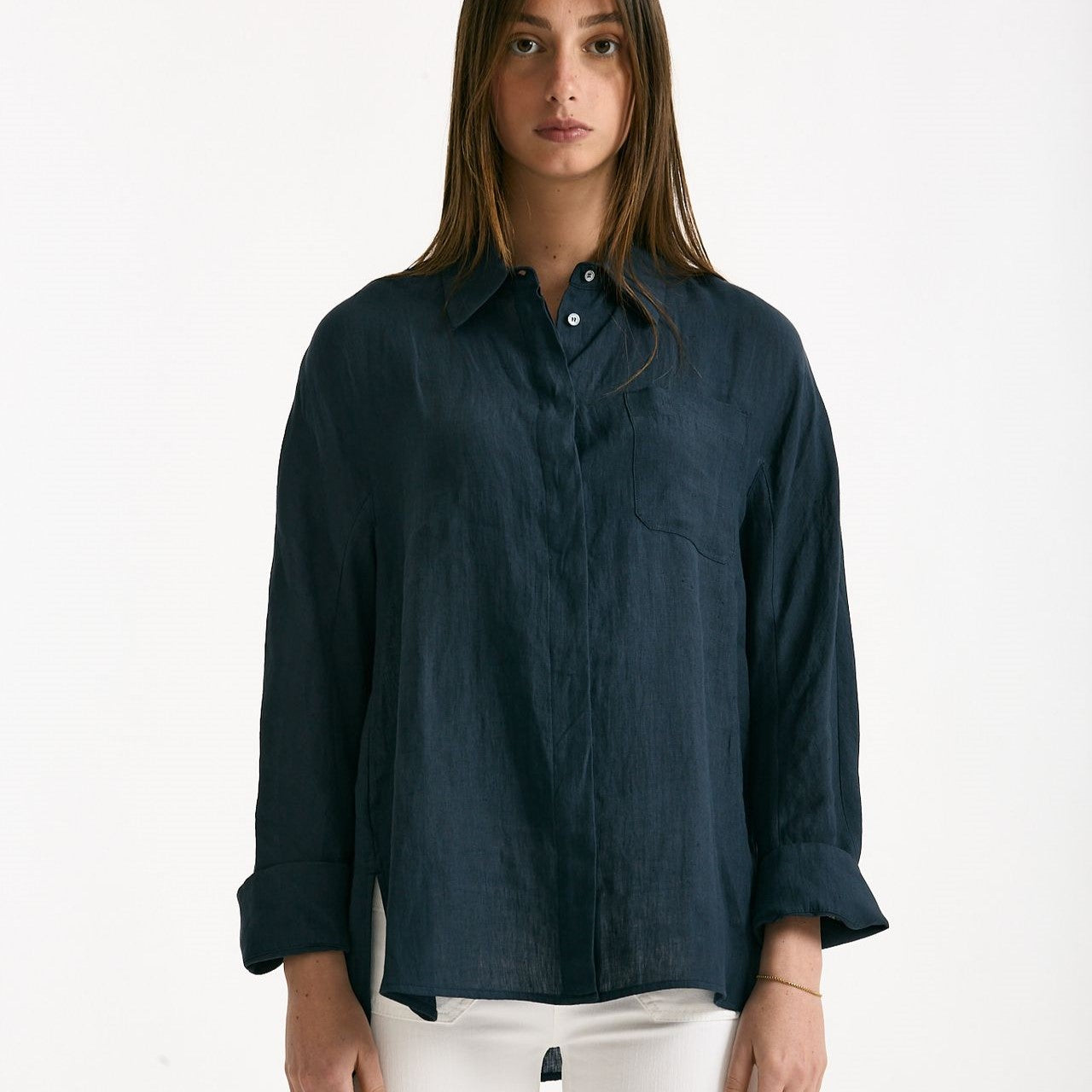 Camicia in lino GAIA blu donna Max mara s - 5