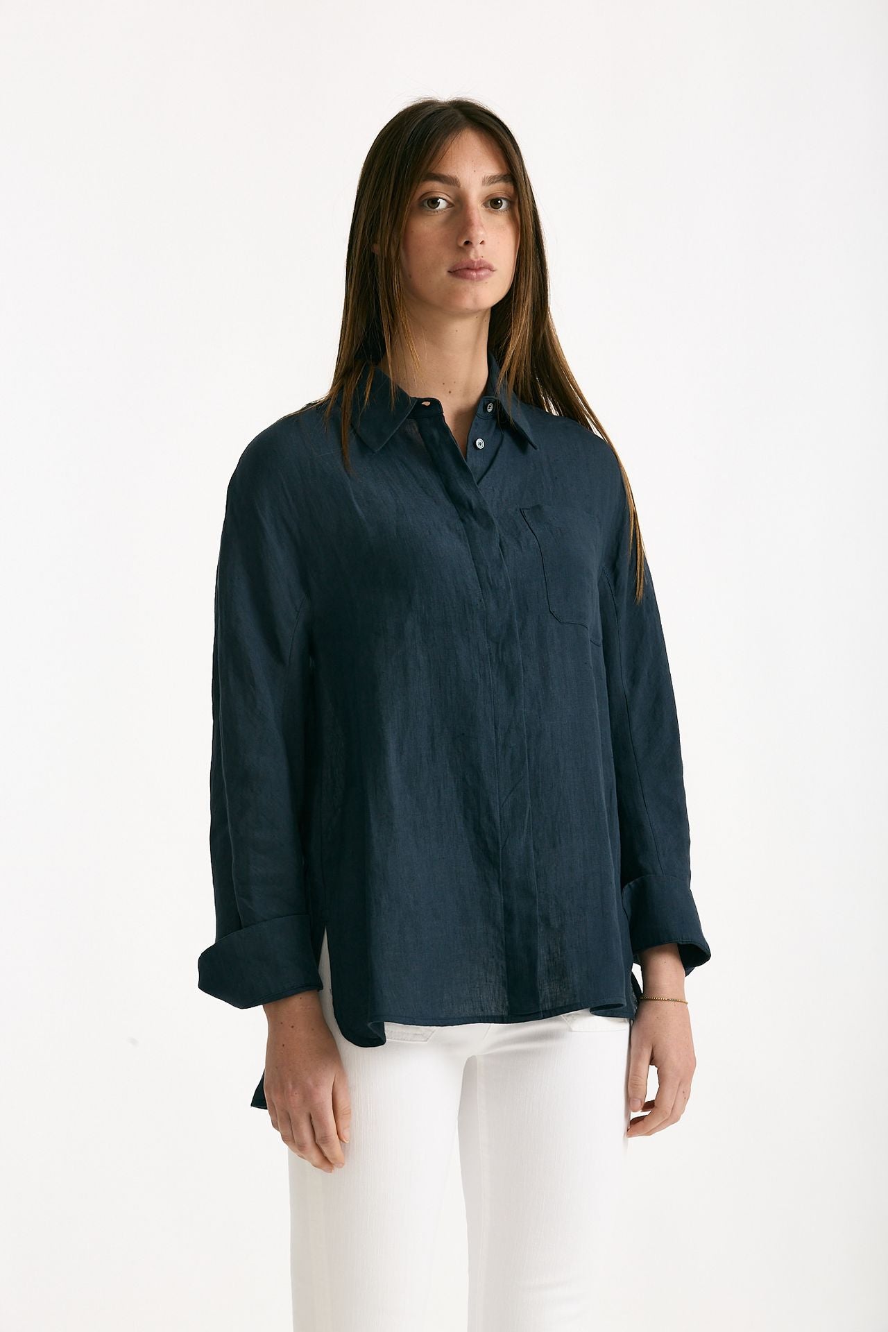 Camicia in lino GAIA blu donna Max mara s - 3