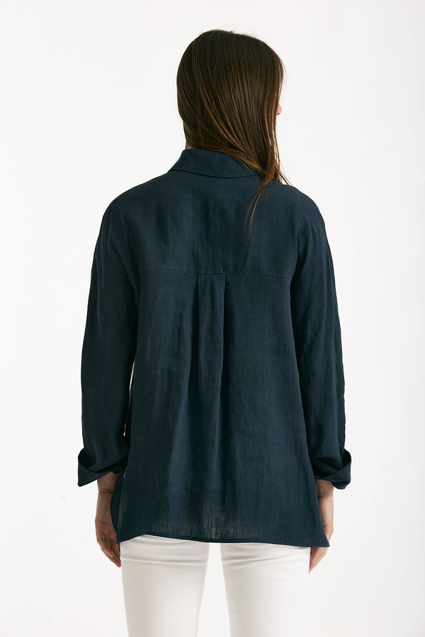 Camicia in lino GAIA blu donna Max mara s