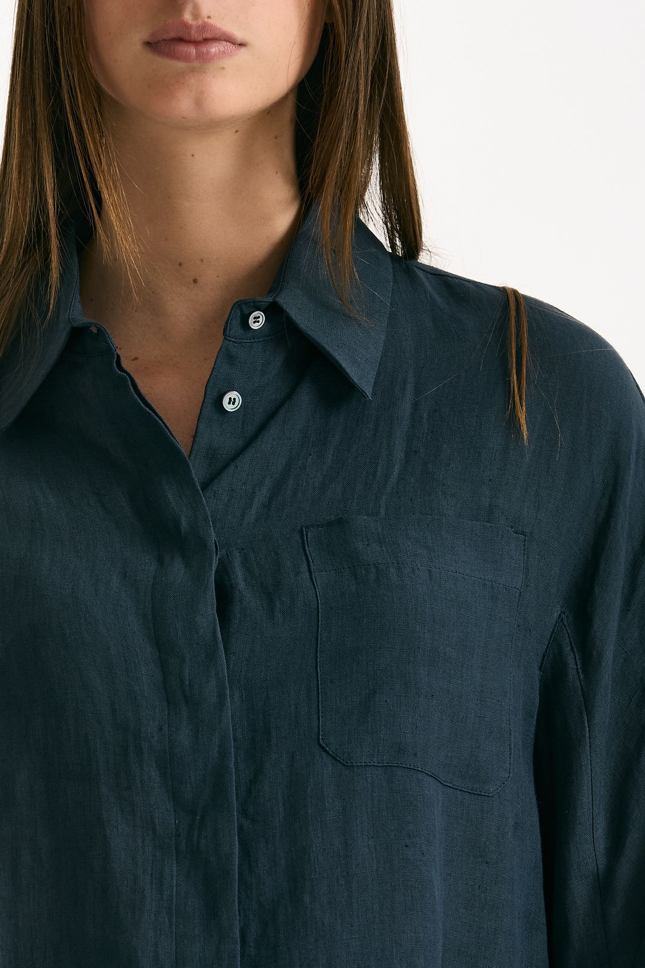 Camicia in lino GAIA blu donna Max mara s - 4
