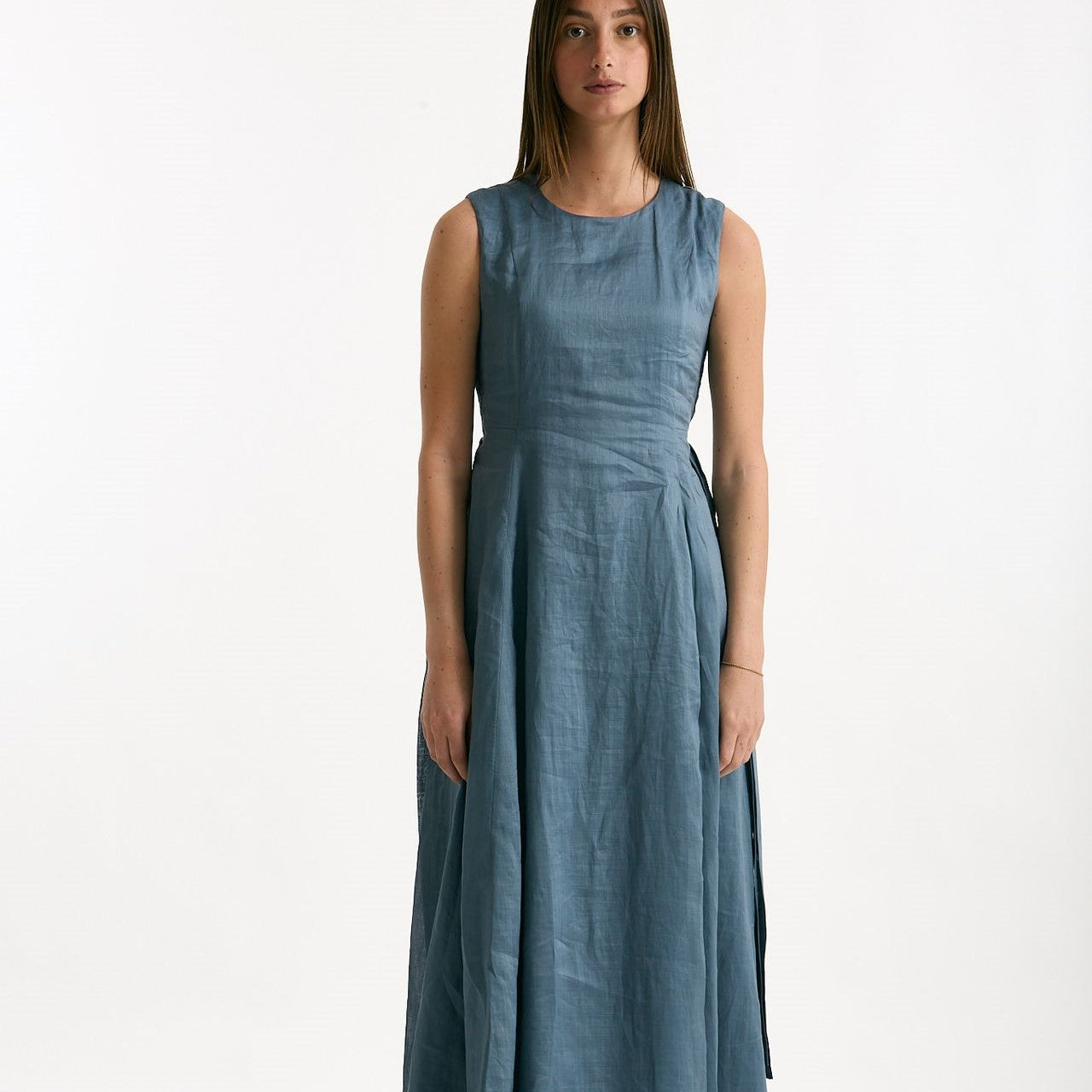 Abito in ramie QUILE azzurro donna Max mara s - 5