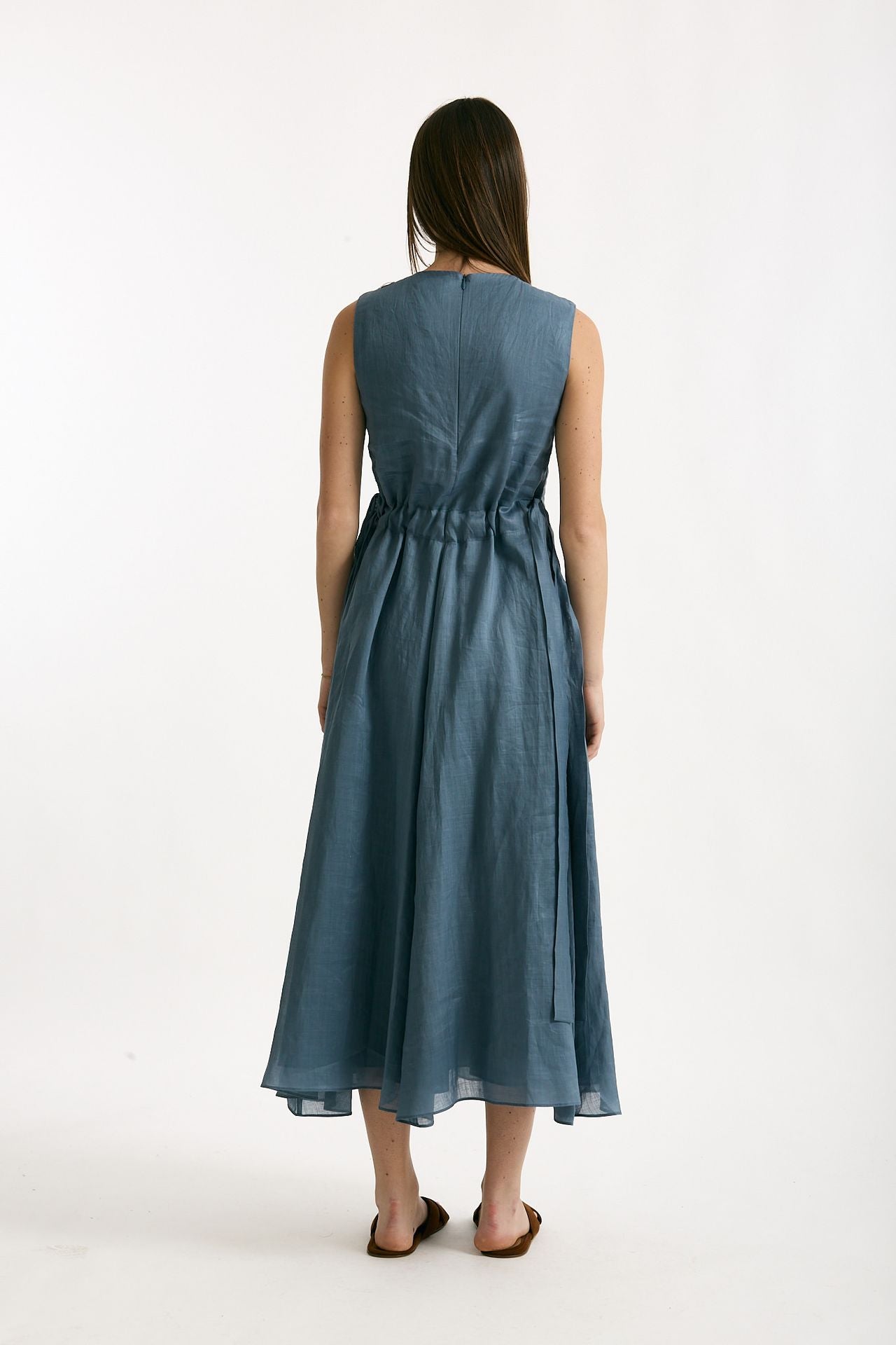 Abito in ramie QUILE azzurro donna Max mara s - 2