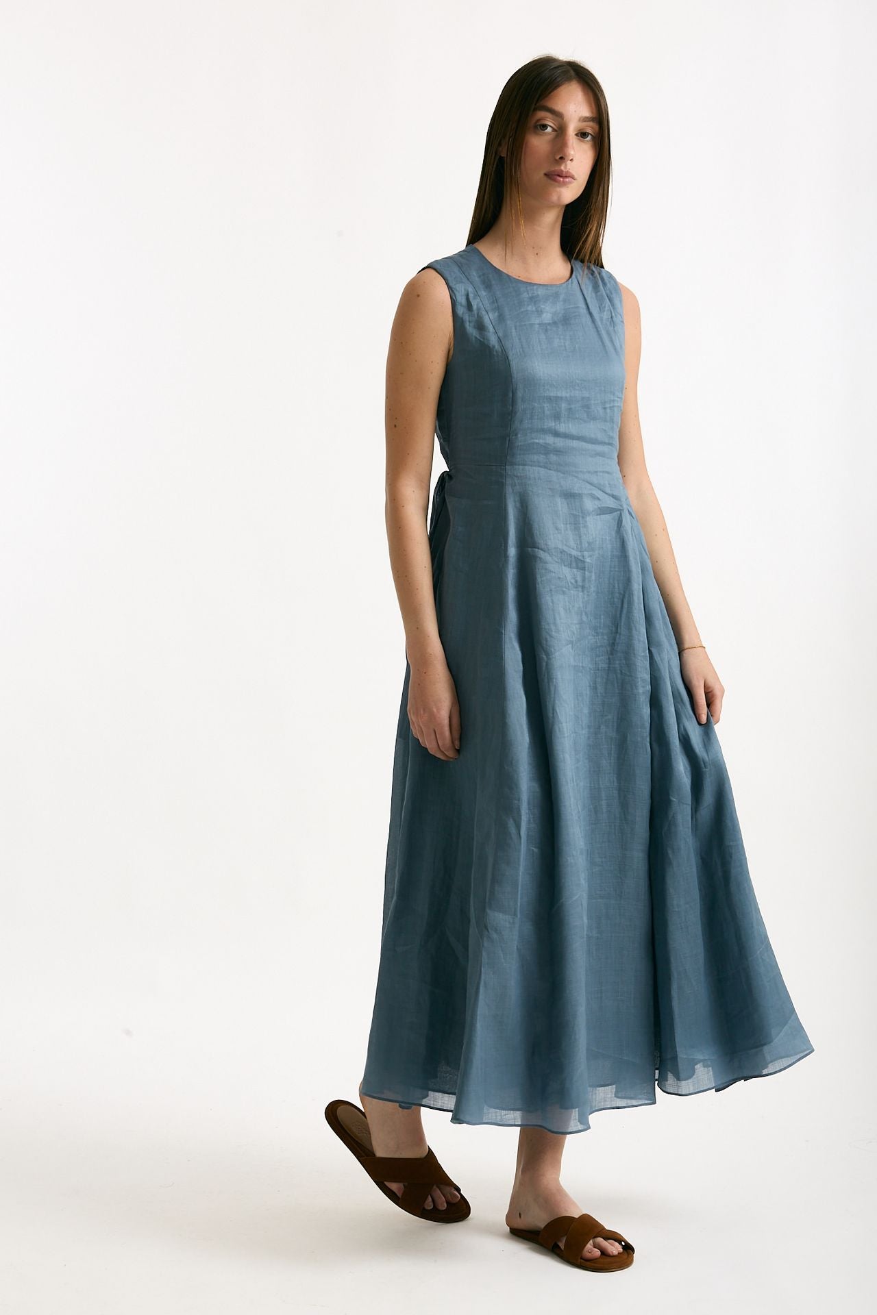 Abito in ramie QUILE azzurro donna Max mara s - 3