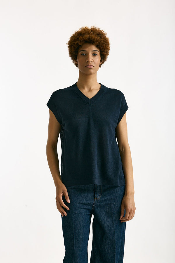 Maglia gilet GHIANDA blu donna Max mara s