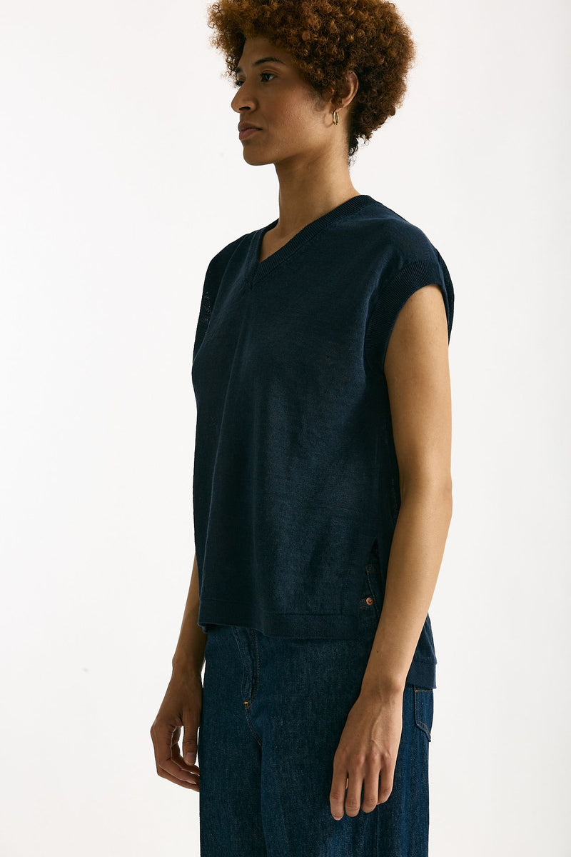 Maglia gilet GHIANDA blu donna Max mara s - 4