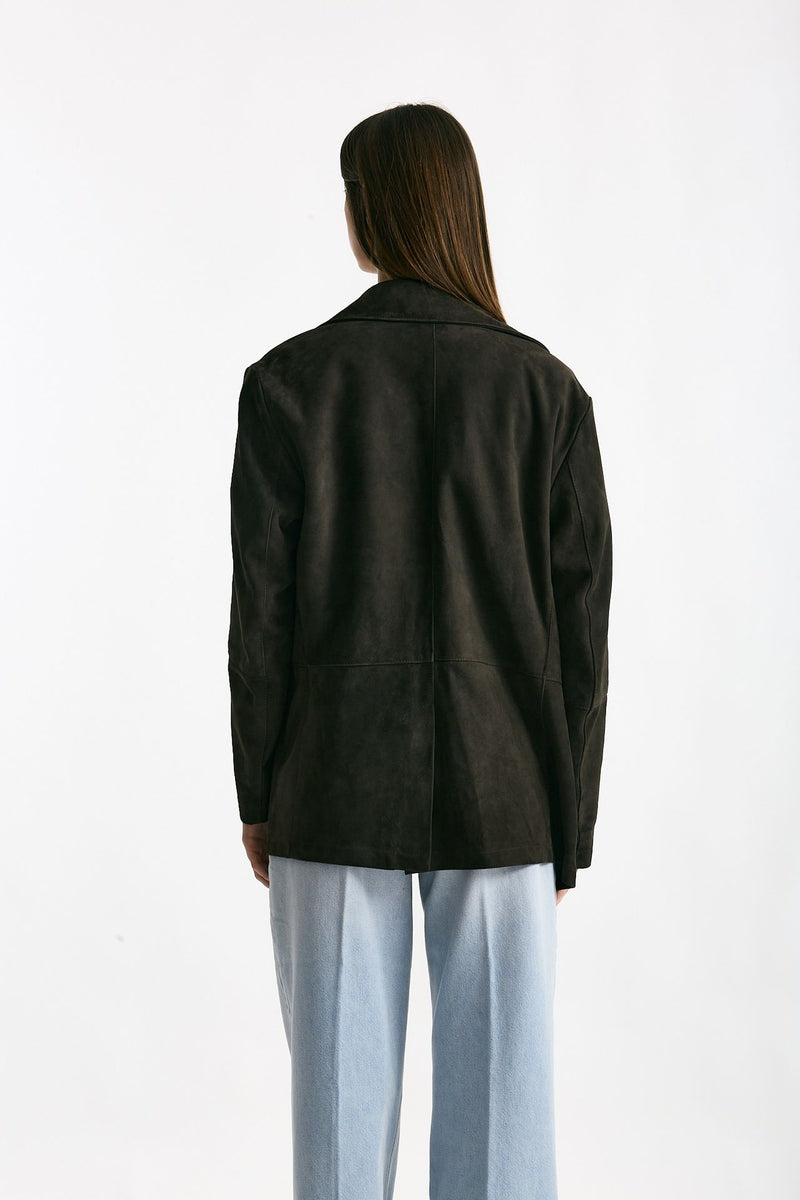 Blazer in suede testa moro donna Mono - 2