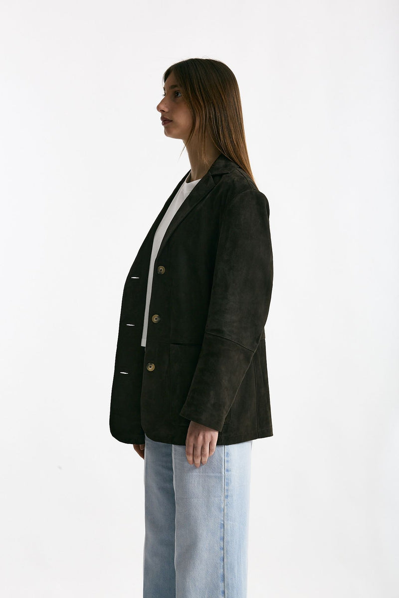 Blazer in suede testa moro donna Mono - 3