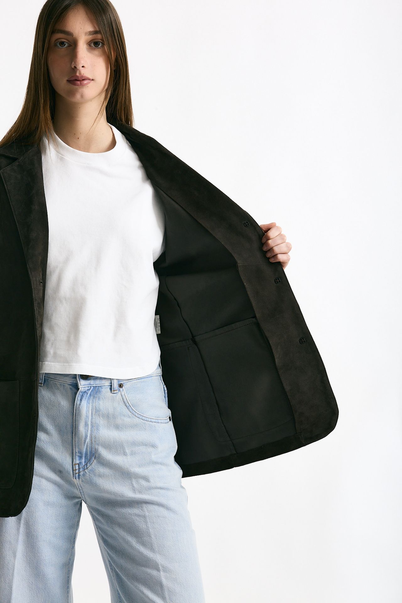 Blazer in suede testa moro donna Mono - 4