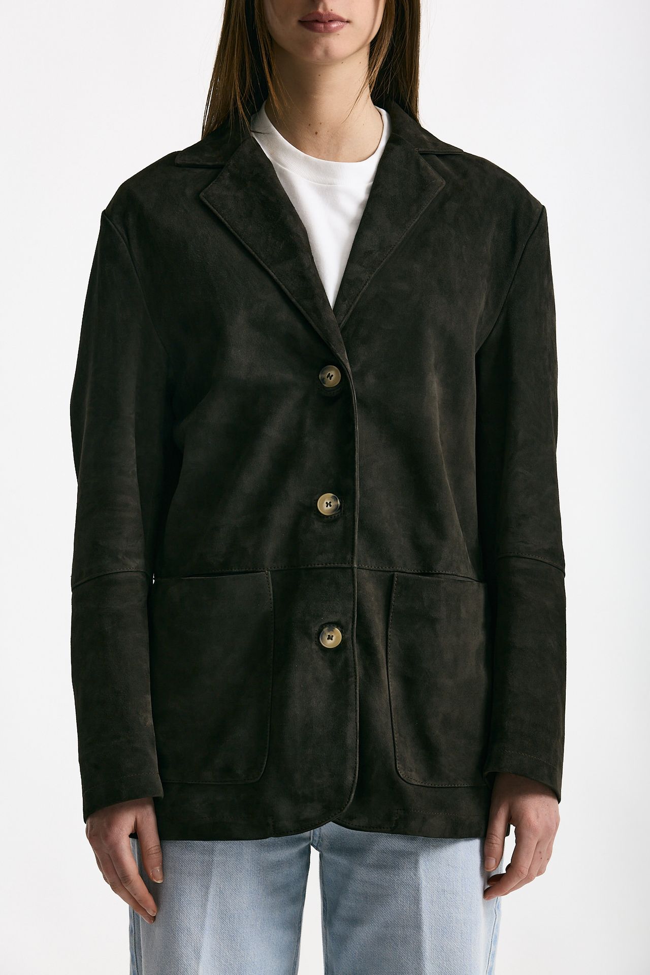 Blazer in suede testa moro donna Mono - 5