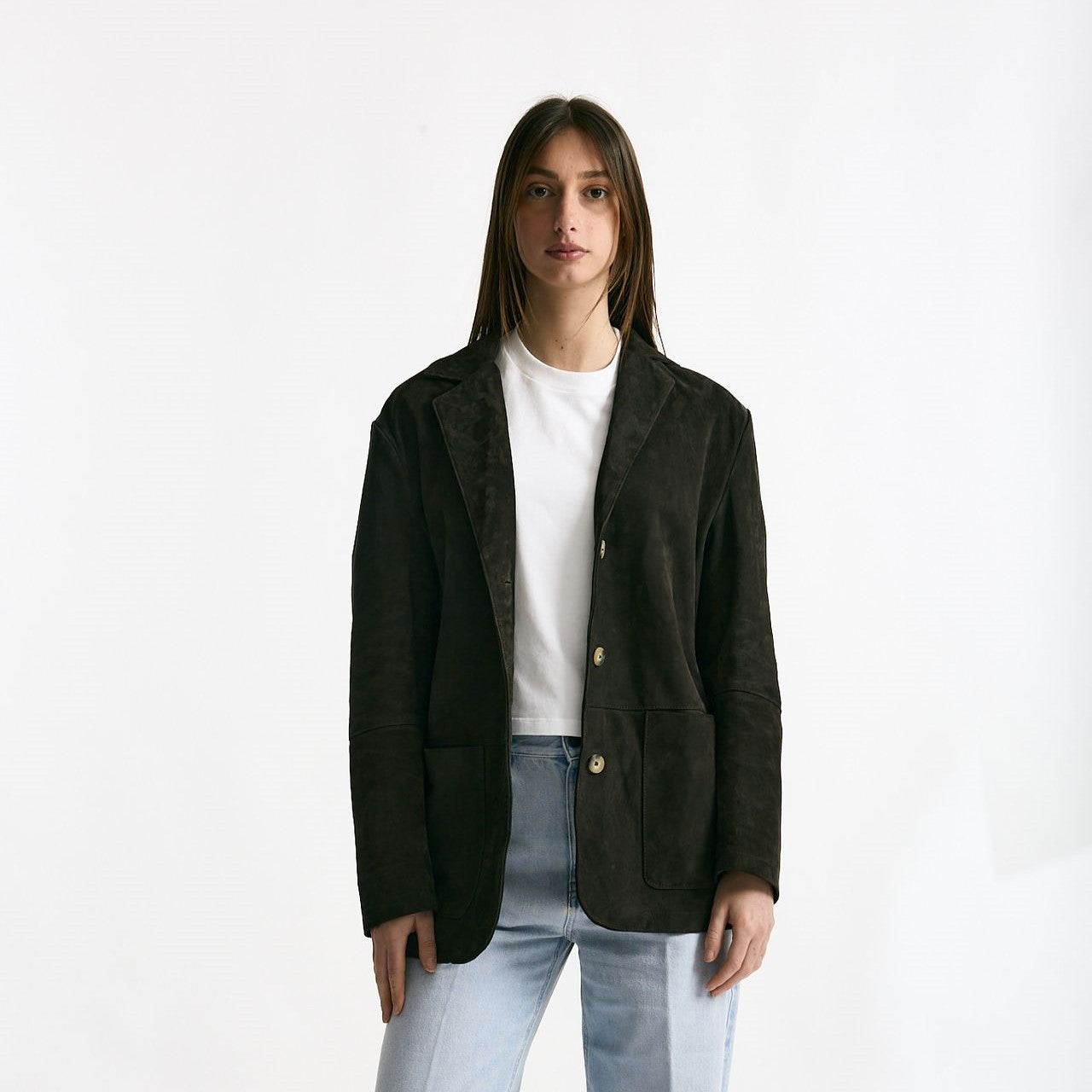 Blazer in suede testa moro donna Mono - 8