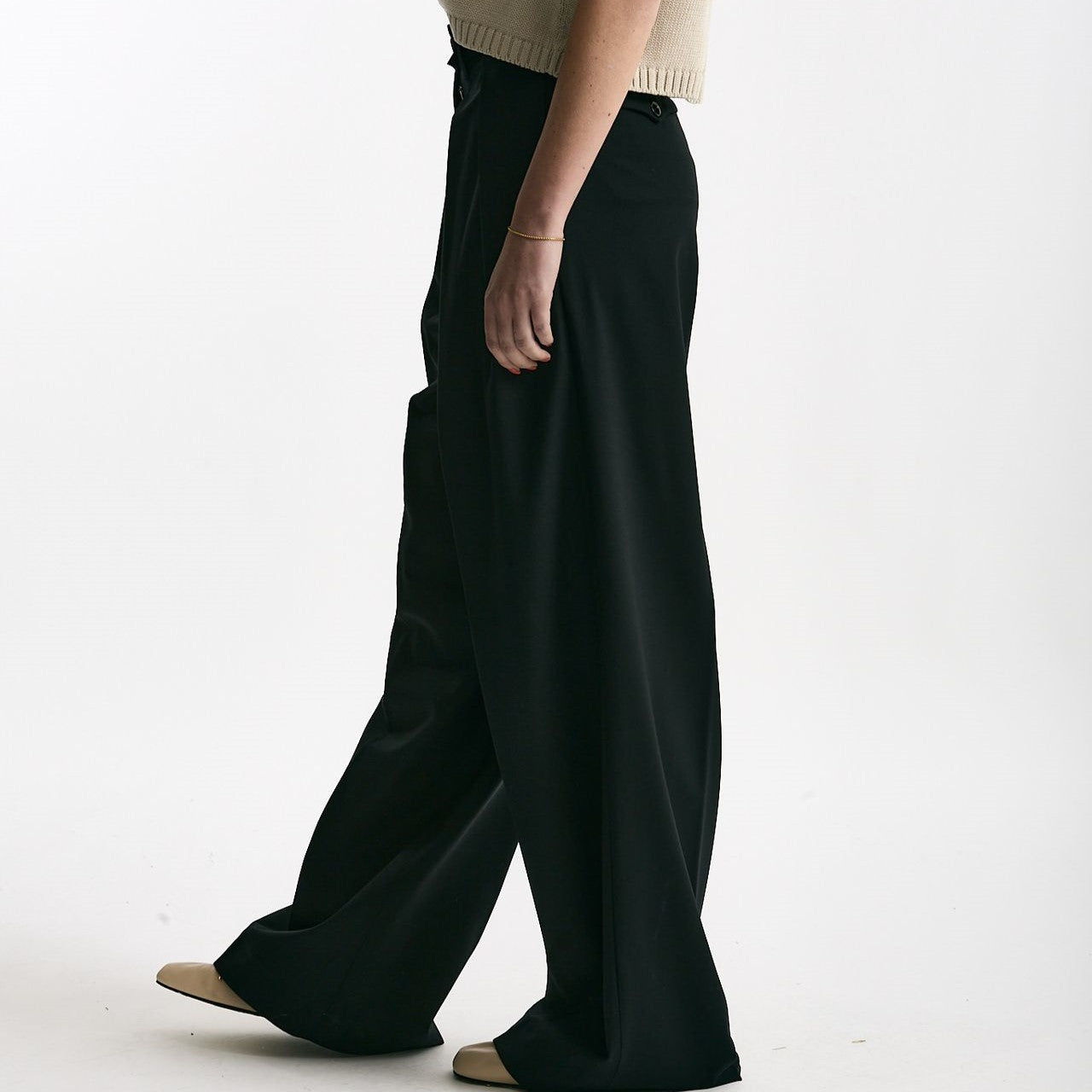 Pantalone palazzo SABDRA nero donna Nine in the morning - 7