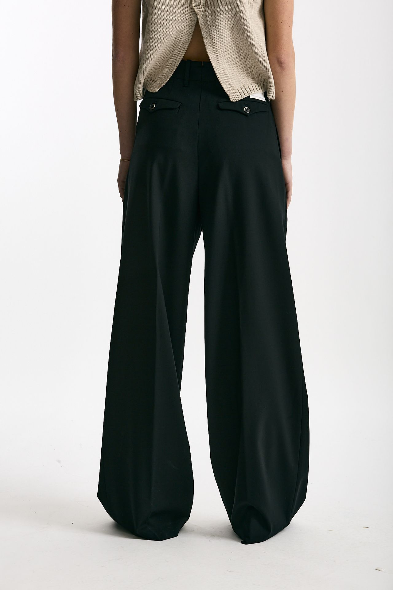 Pantalone palazzo SABDRA nero donna Nine in the morning - 4