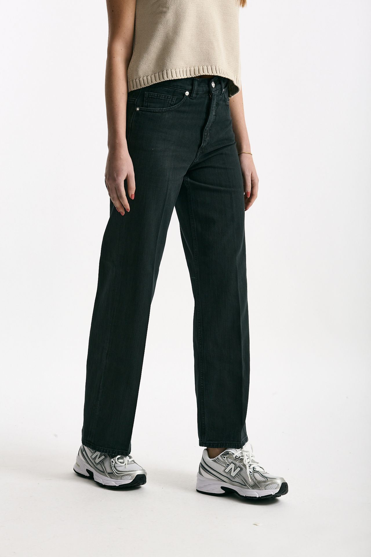 Jeans regular ELSA Lavaggio nero lavato donna Nine in the morning - 1