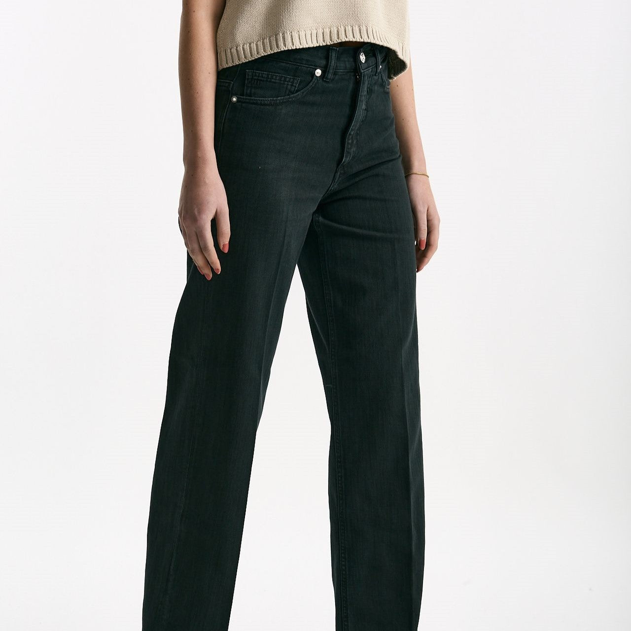Jeans regular ELSA Lavaggio nero lavato donna Nine in the morning - 6