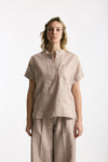 Camicia in lino rosa tenue donna Nine in the morning - 2