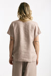 Camicia in lino rosa tenue donna Nine in the morning - 3