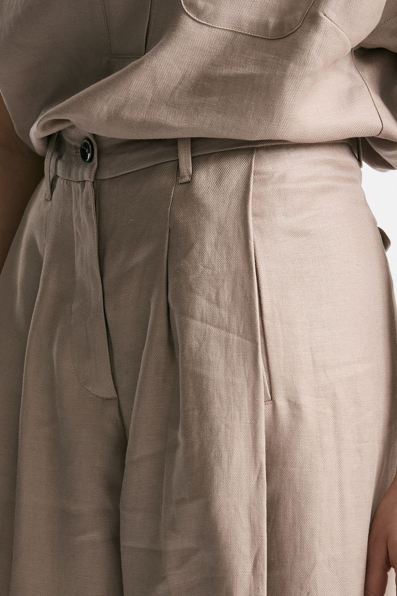 Pantalone palazzo PETRA rosa tenue donna Nine in the morning - 5