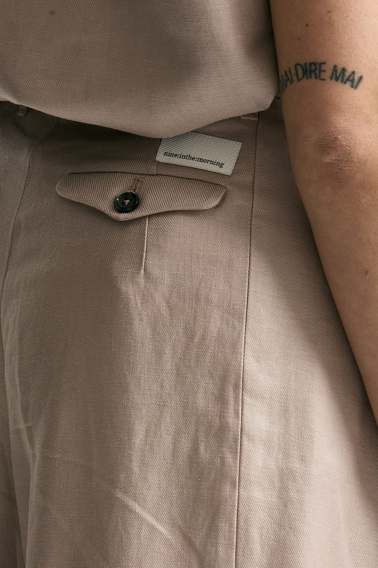 Pantalone palazzo PETRA rosa tenue donna Nine in the morning - 7