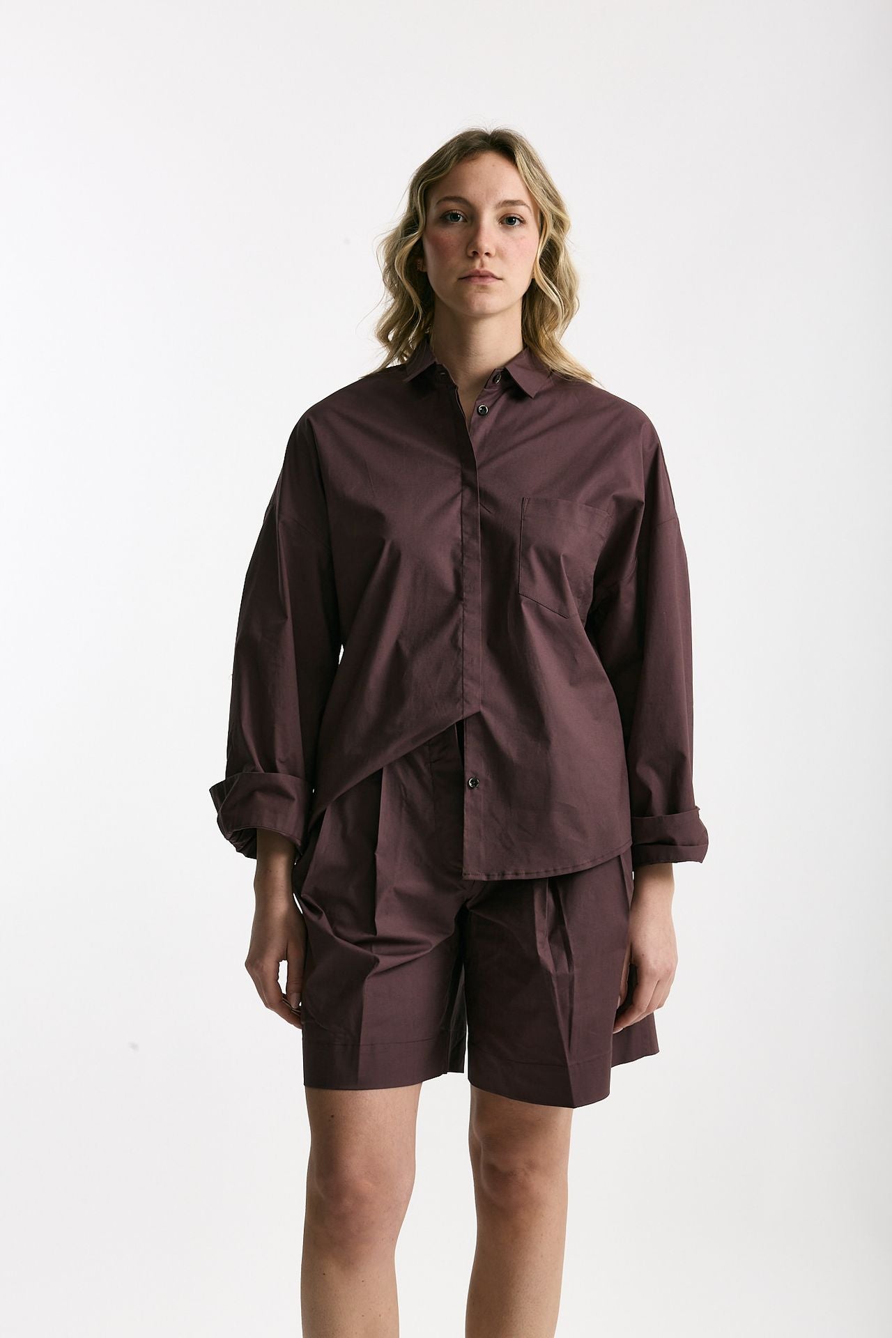 Camicia over burgundy donna Nine in the morning - 2