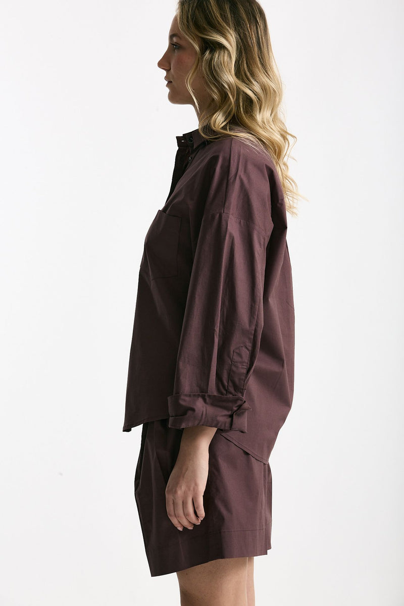 Camicia over burgundy donna Nine in the morning - 3