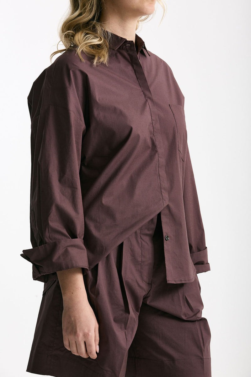 Camicia over burgundy donna Nine in the morning - 1
