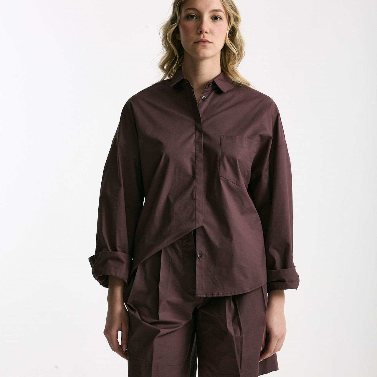 Camicia over burgundy donna Nine in the morning - 7