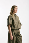 Camicia over verde oliva donna Nine in the morning - 5