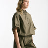 Camicia over verde oliva donna Nine in the morning - 9