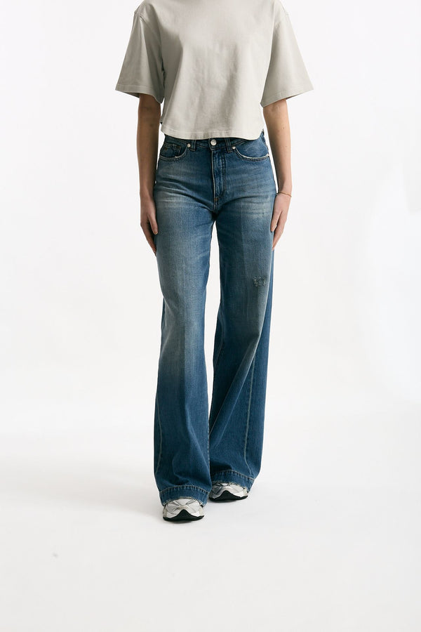 Jeans palazzo NADIA lavaggio medio donna Nine in the morning