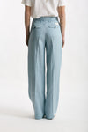 Pantalone in lino CALYPSO azzurro donna Nine in the morning - 3