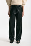 Pantaloni vita alta in ecopelle nero donna Nude - 1