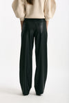 Pantaloni vita alta in ecopelle nero donna Nude - 3