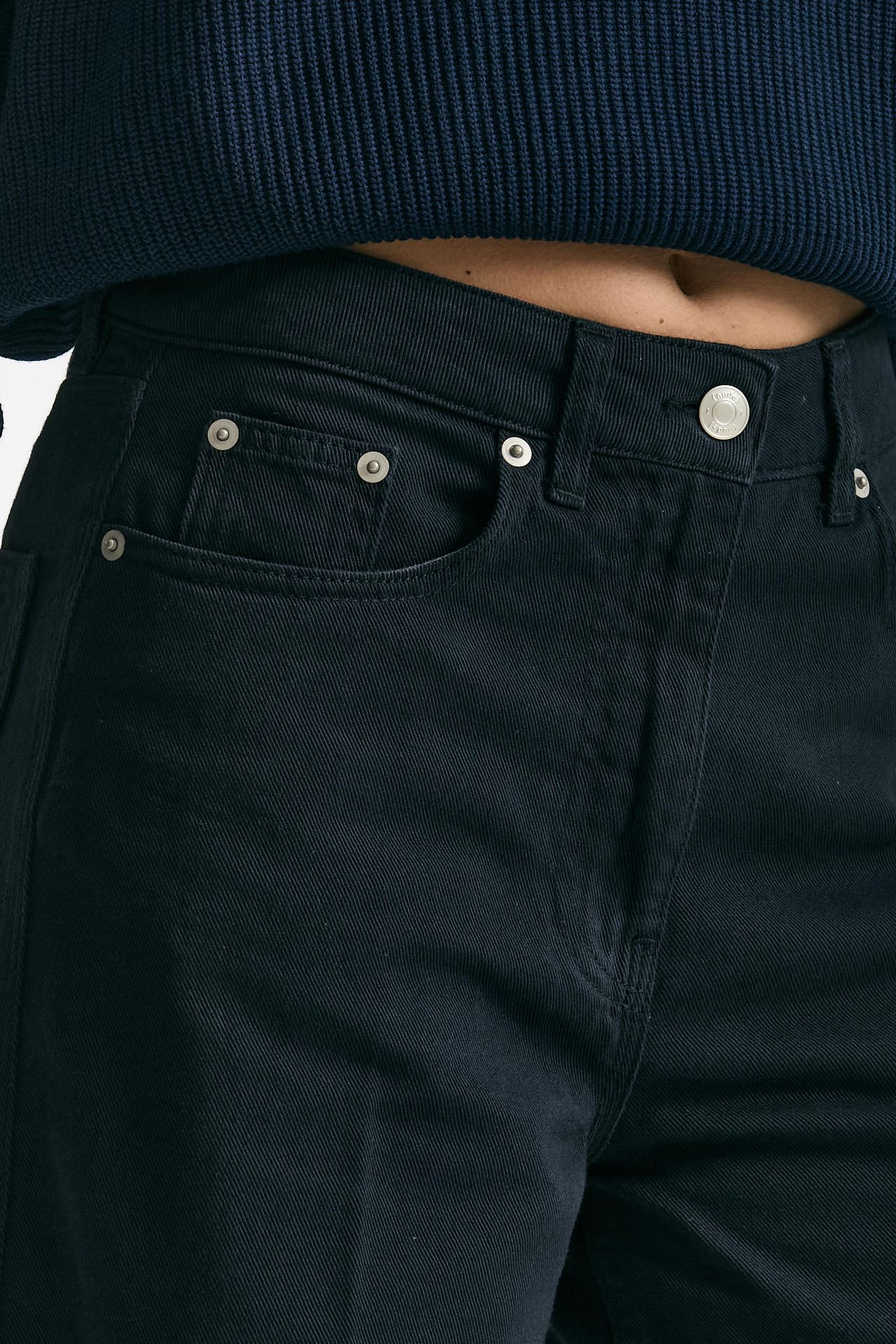 Jeans ampi blu Vita alta donna Nude - 6