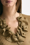 Maglia con applicazioni cammello donna Nude - 5