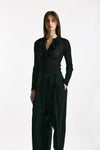 Maglia con applicazioni nero donna Nude - 4