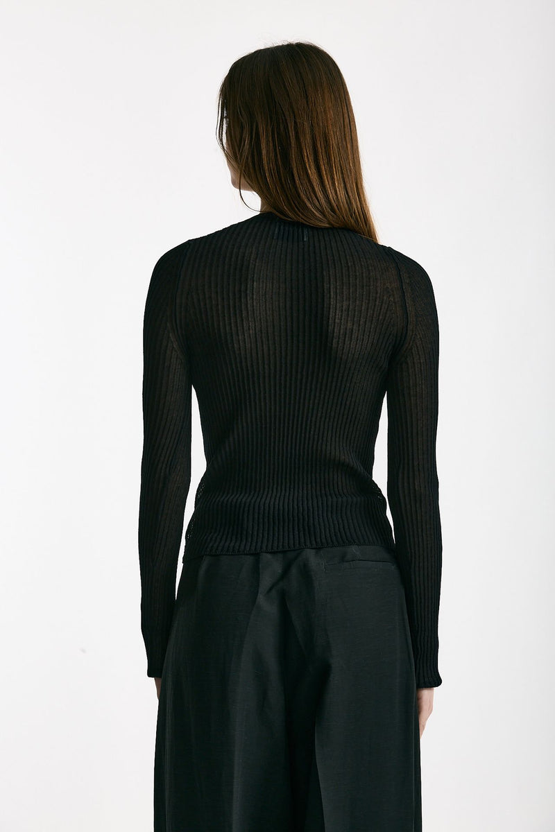 Maglia con applicazioni nero donna Nude - 3