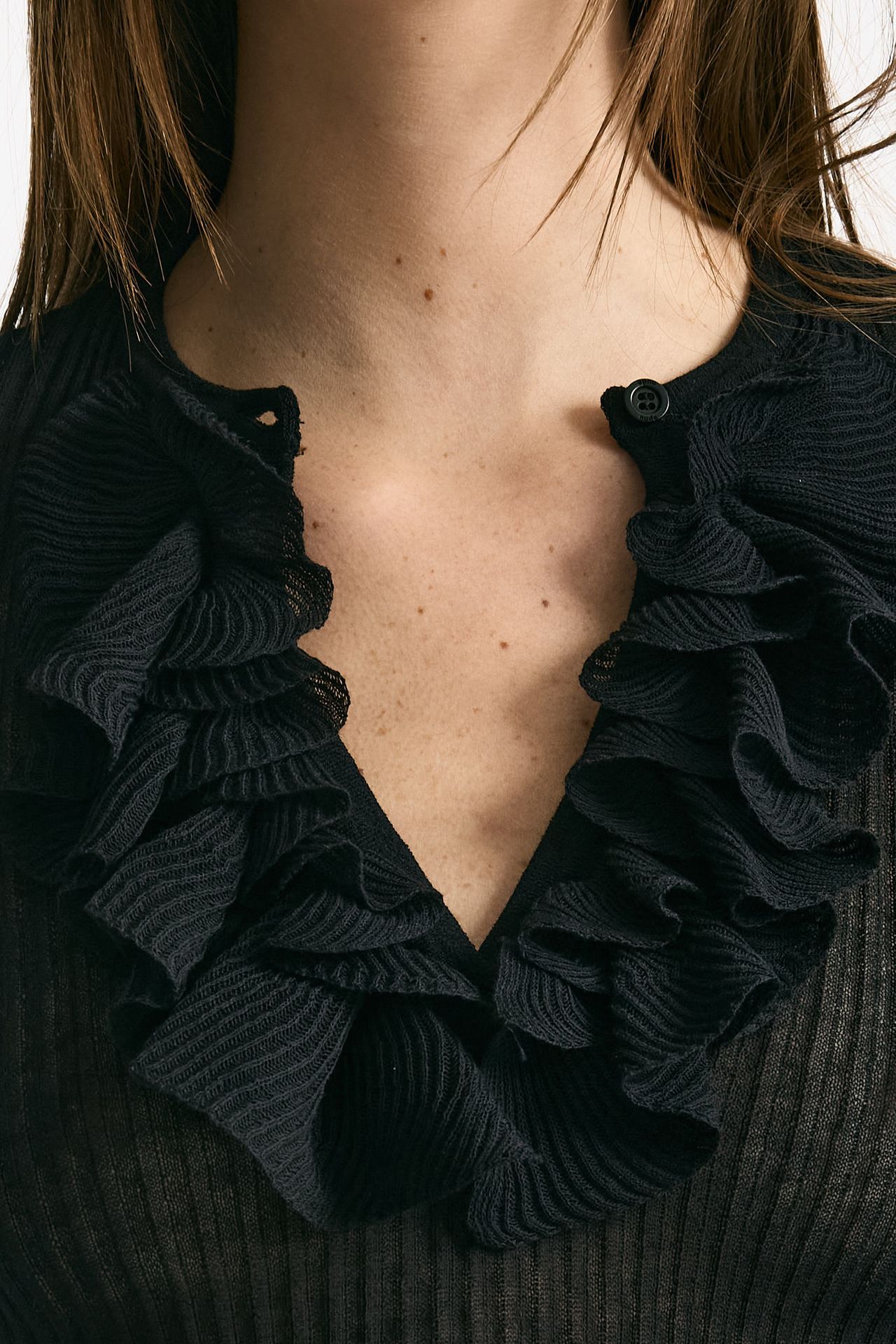 Maglia con applicazioni nero donna Nude - 5