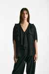 Camicia rouges in viscosa nero donna Nude - 1