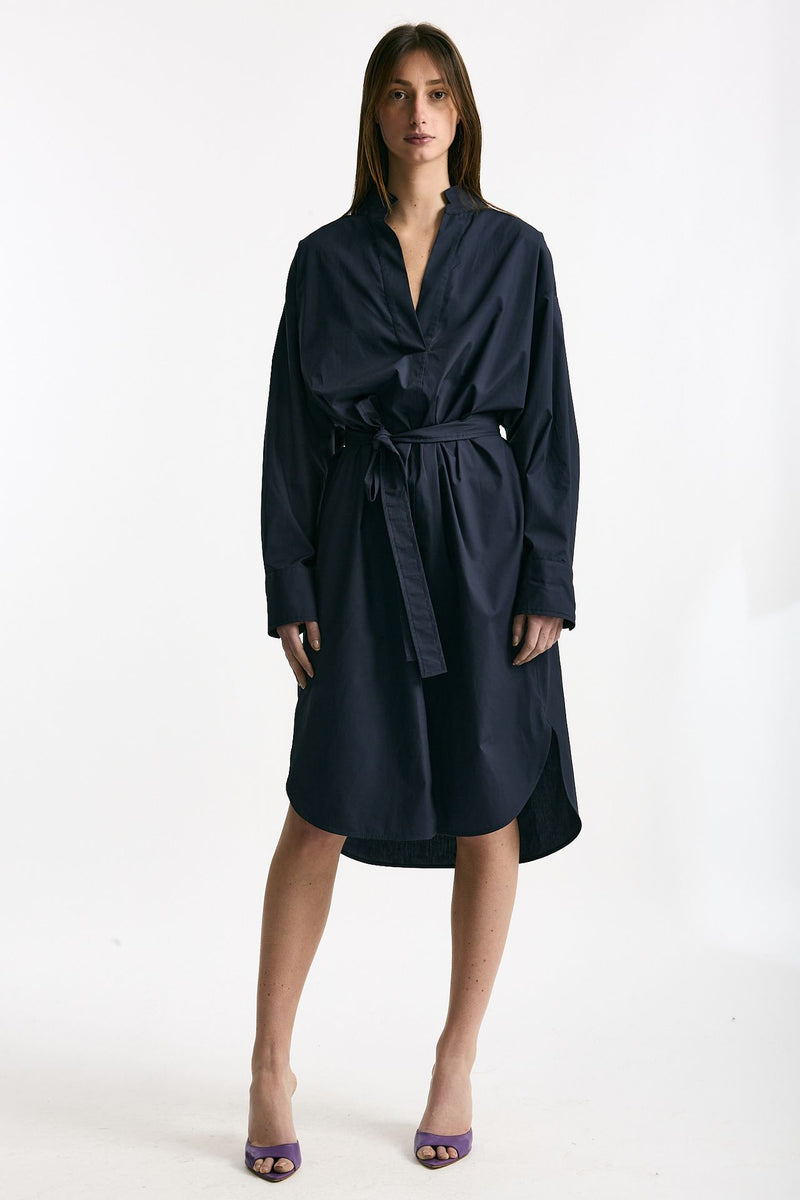 Abito over in cotone blu donna Nude - 1