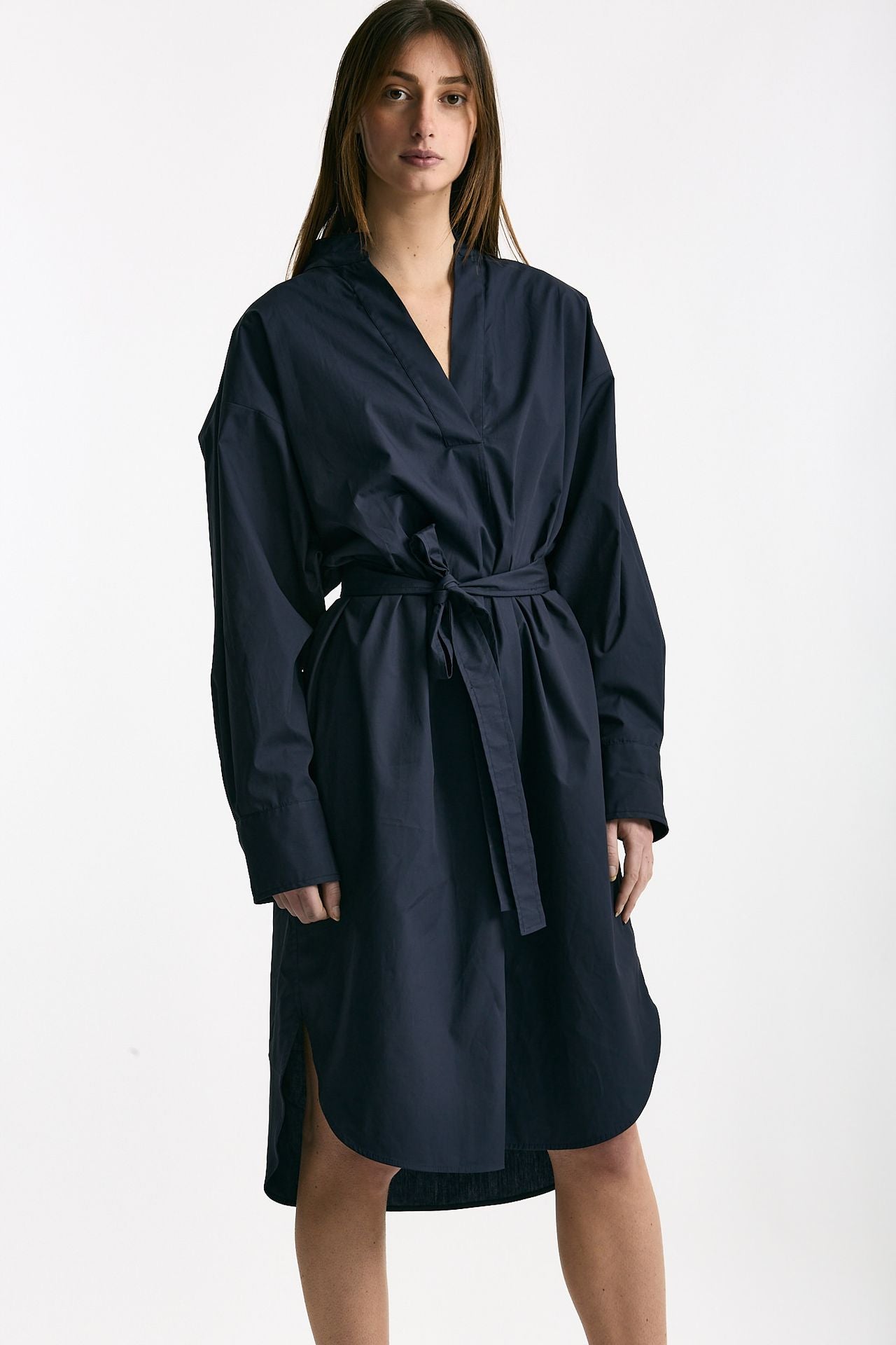 Abito over in cotone blu donna Nude - 4