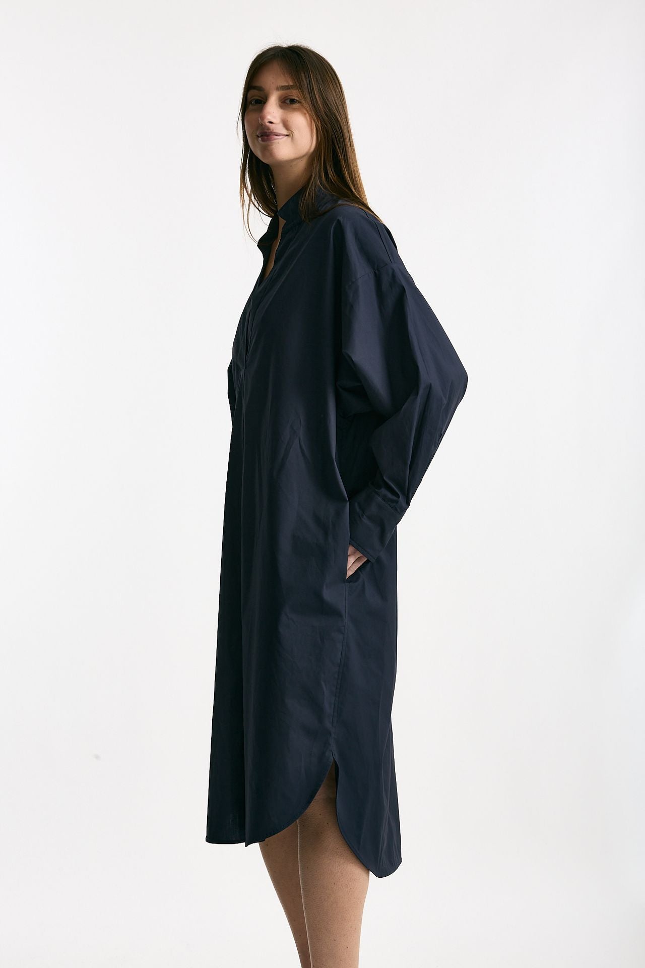 Abito over in cotone blu donna Nude - 6