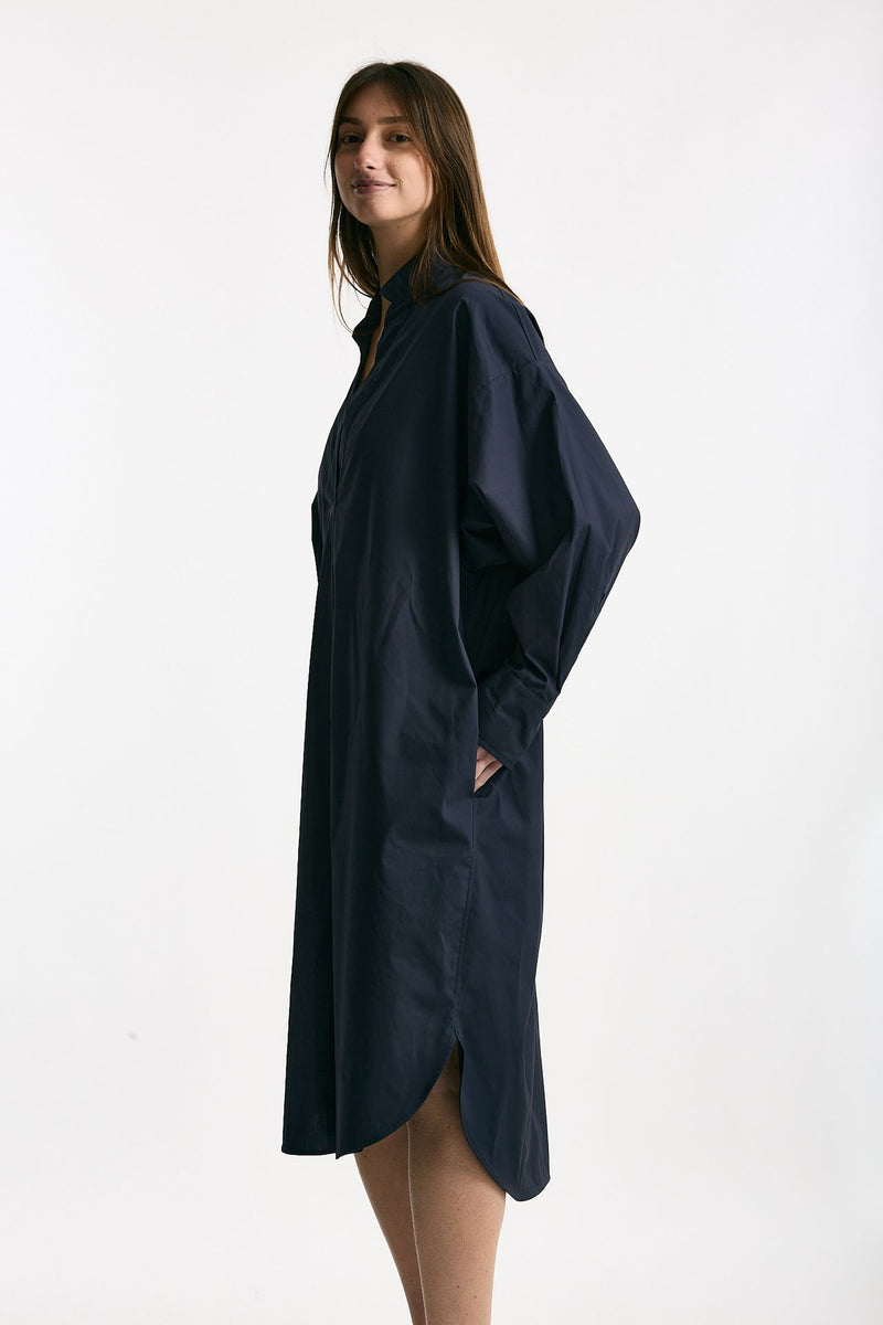 Abito over in cotone blu donna Nude - 6