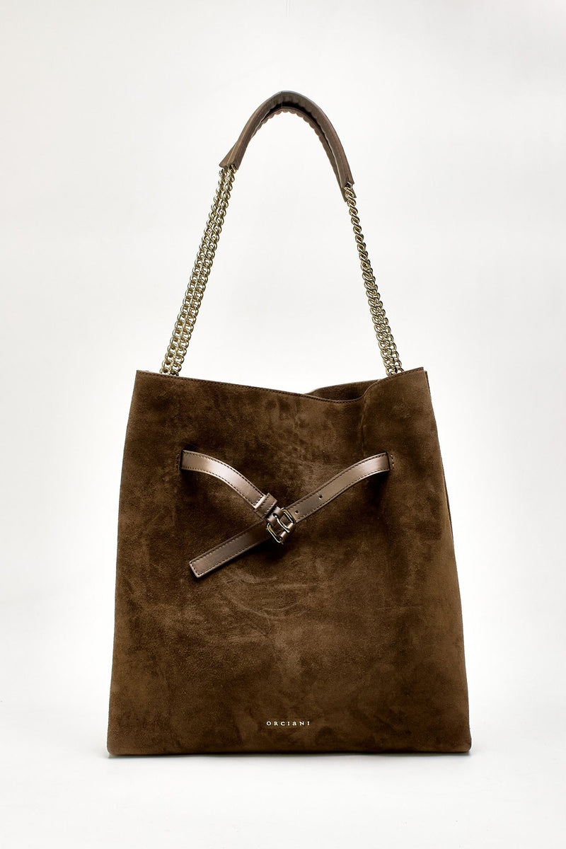 Borsa VENUS HOBO PEACH a spalla in suede donna Orciani - 1