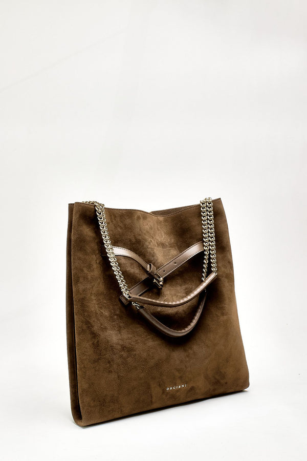 Borsa VENUS HOBO PEACH a spalla in suede donna Orciani