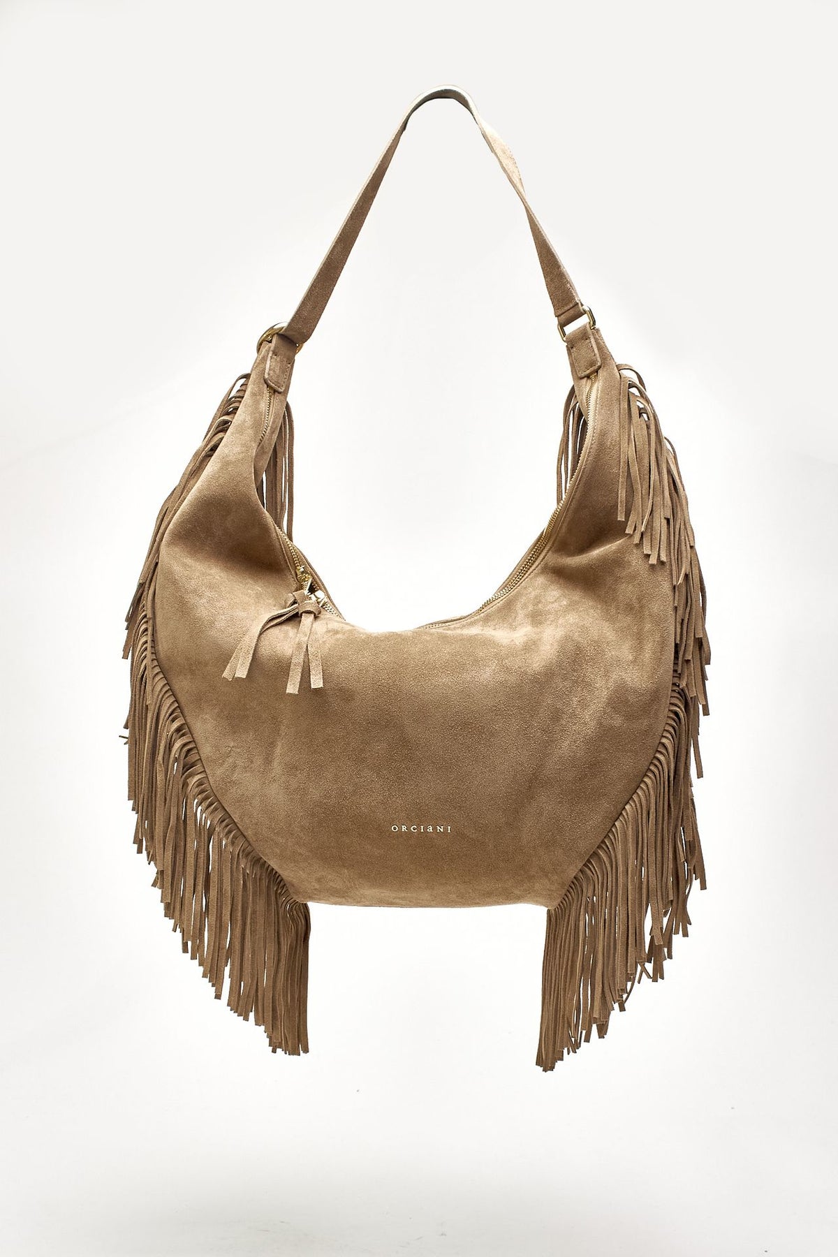 Borsa ISOLA FRINGE LARGE a spalla in suede donna Orciani - 1